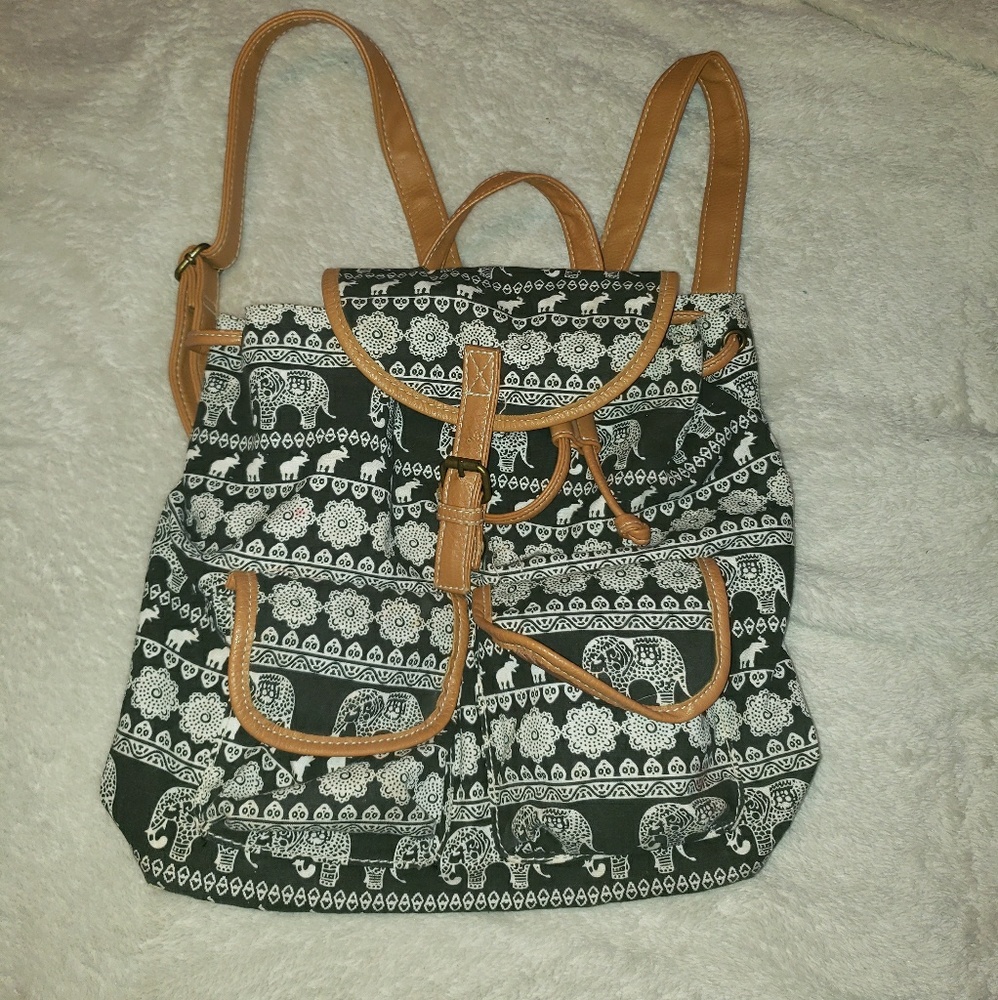 Aztec Print Backpack Purse